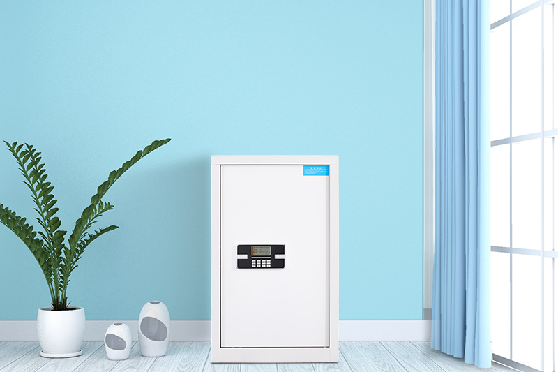 單門密碼鎖保密柜瓷白色