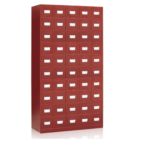 50抽150味中藥柜 仿古紅